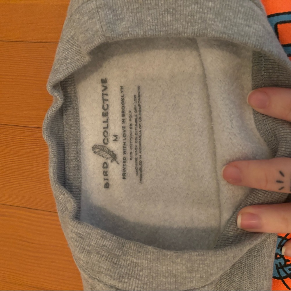 Bird Collective Unisex Gray Sweatshirt - Picture 2 of 3